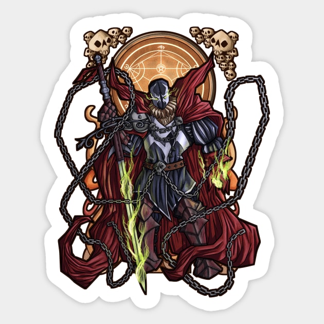 Spawn Sticker by Daniel Marco Art